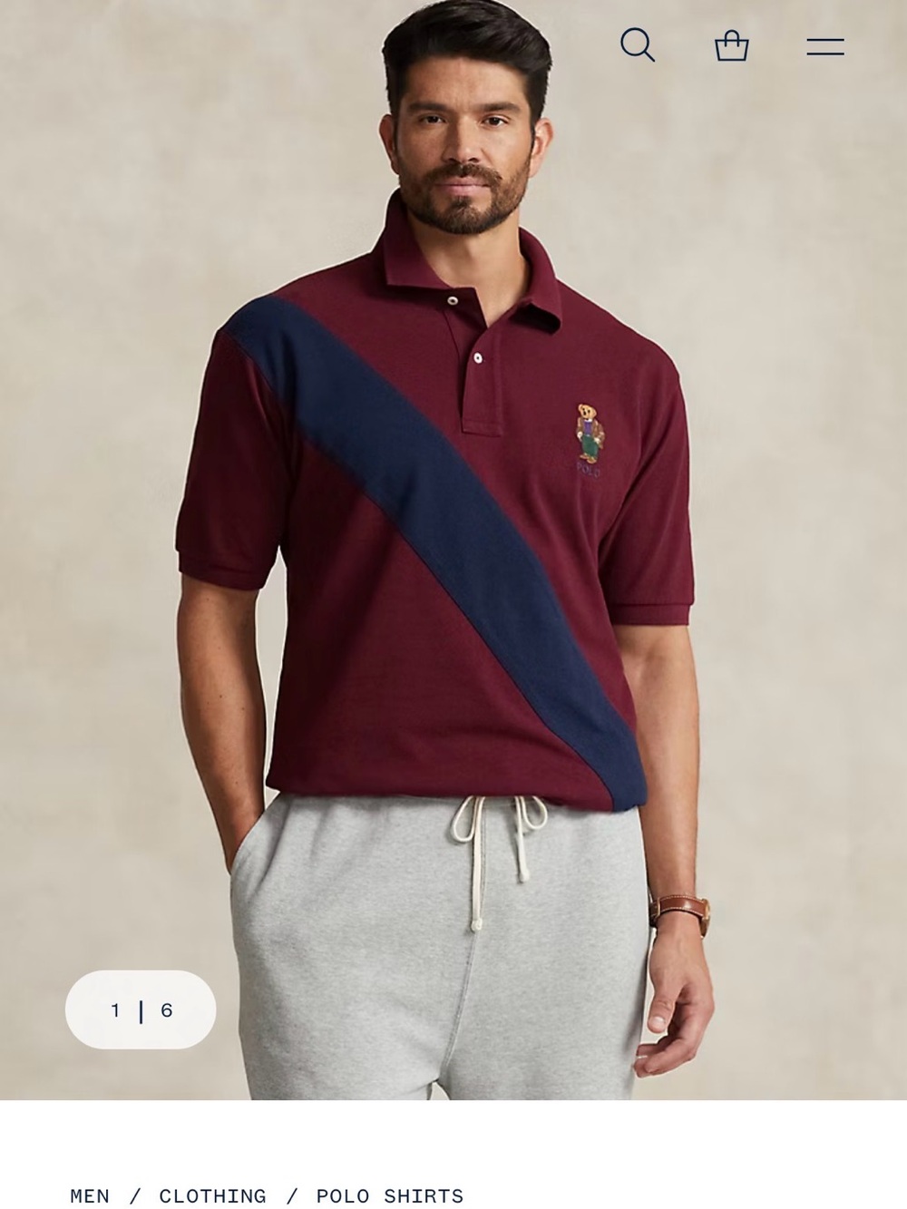 Polo Bear Mesh Polo Shirt Ralph Lauren size 4XL Men’s